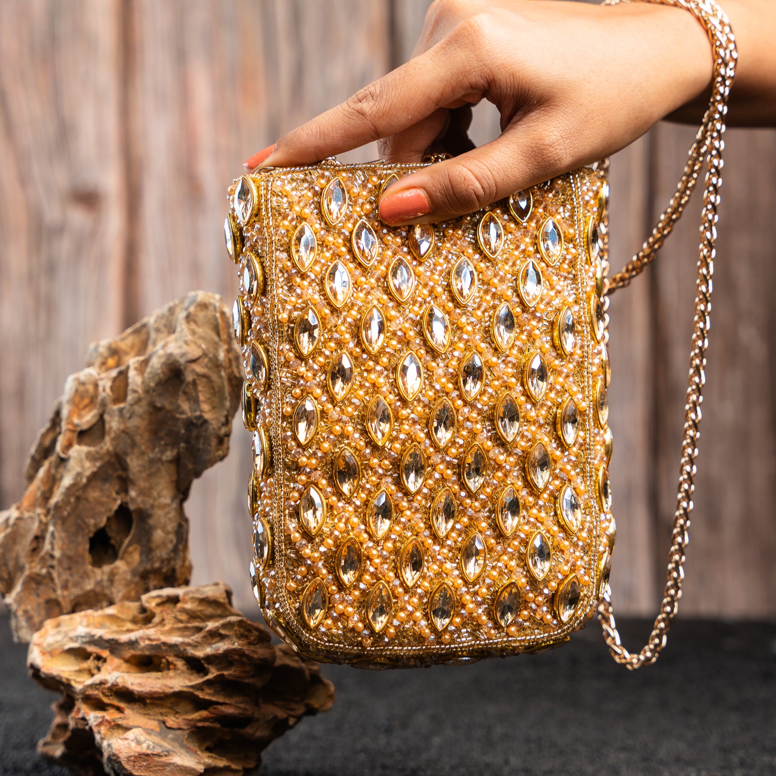 Water Crystal Trendy Armour Gold