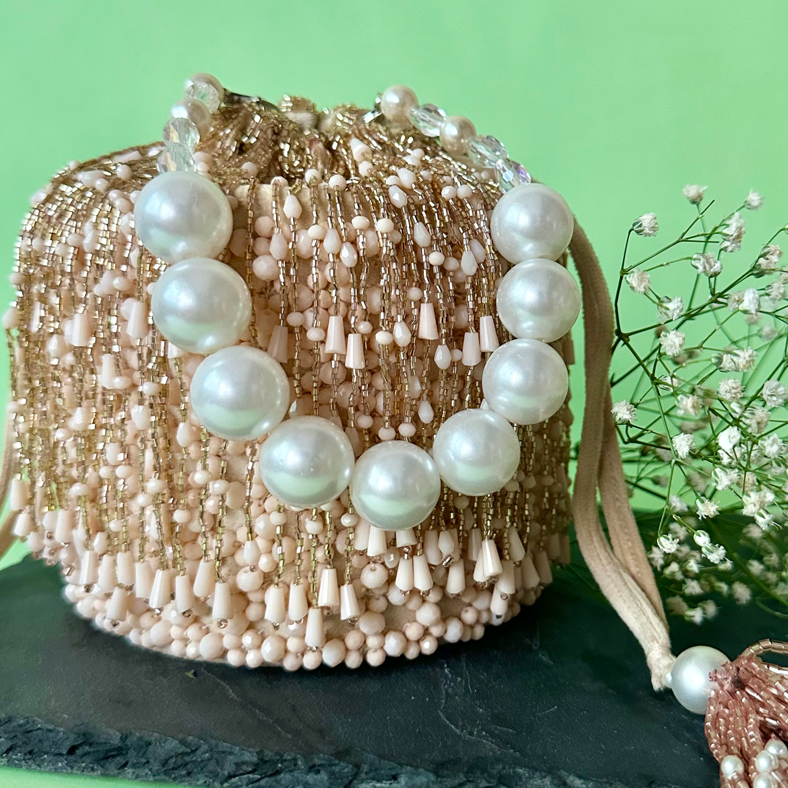 Frost Tassel Bucket Blush