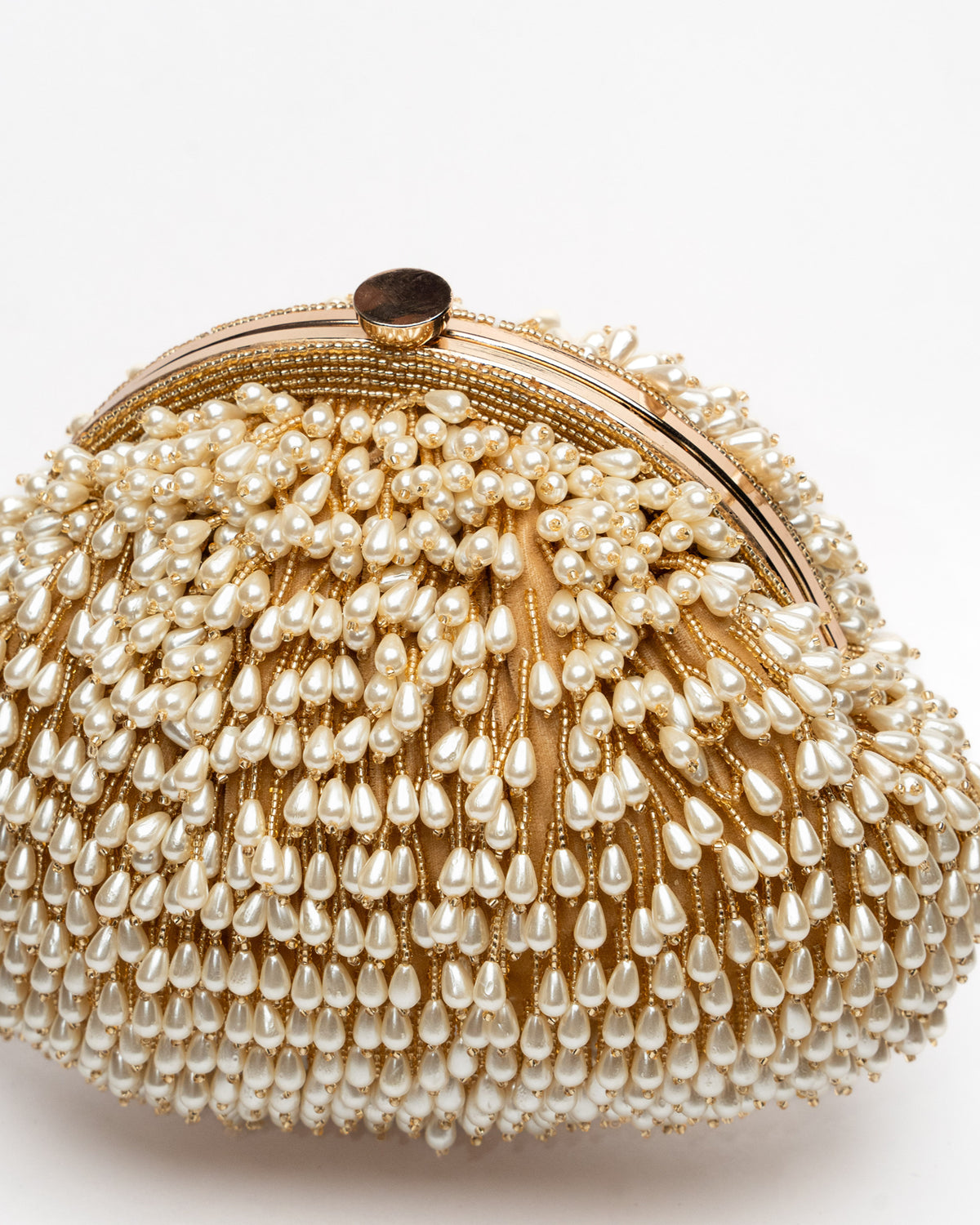 Pearl Treasure Clutch Gold