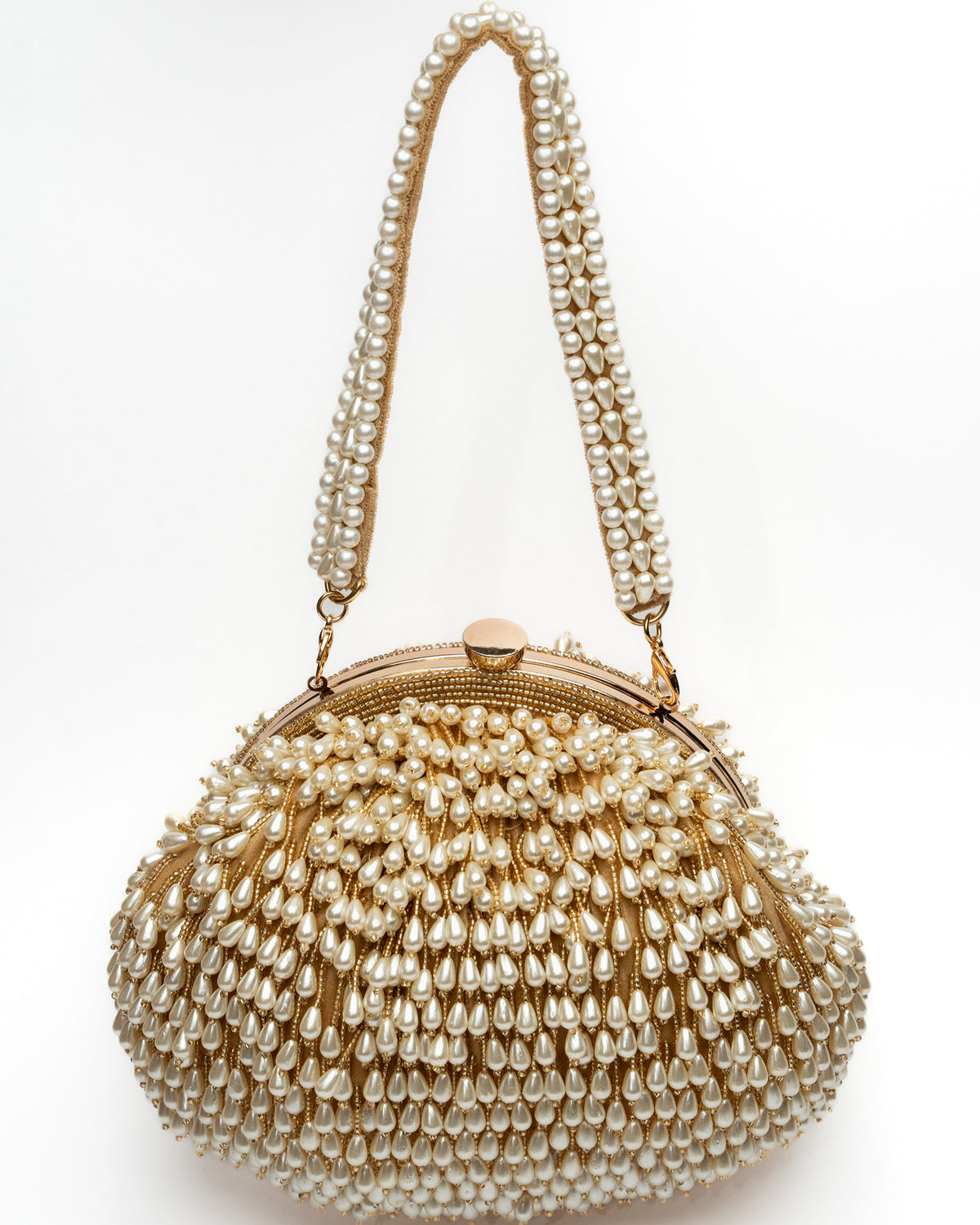 Pearl Treasure Clutch Gold