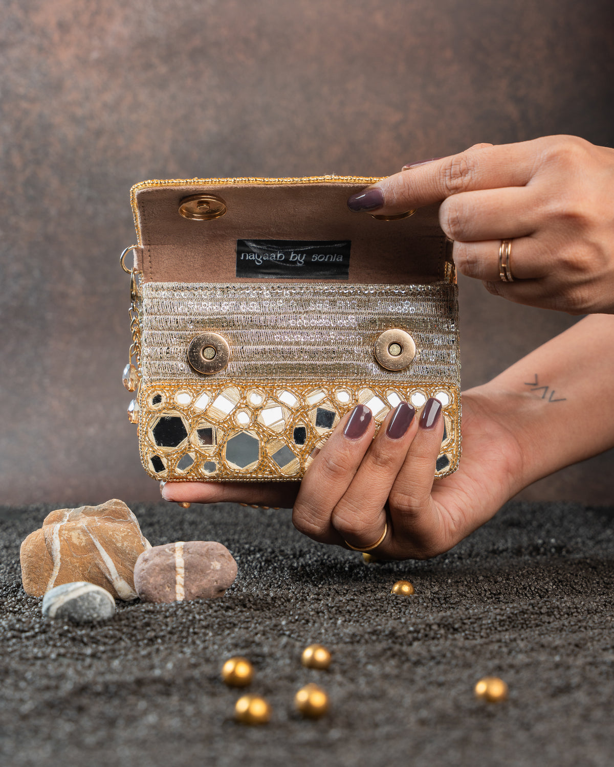 Aynali slate gold mini