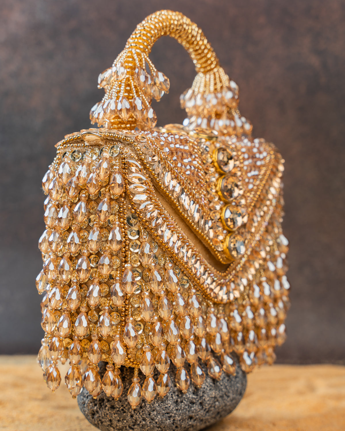 Chevron Crystal Kasse Gold