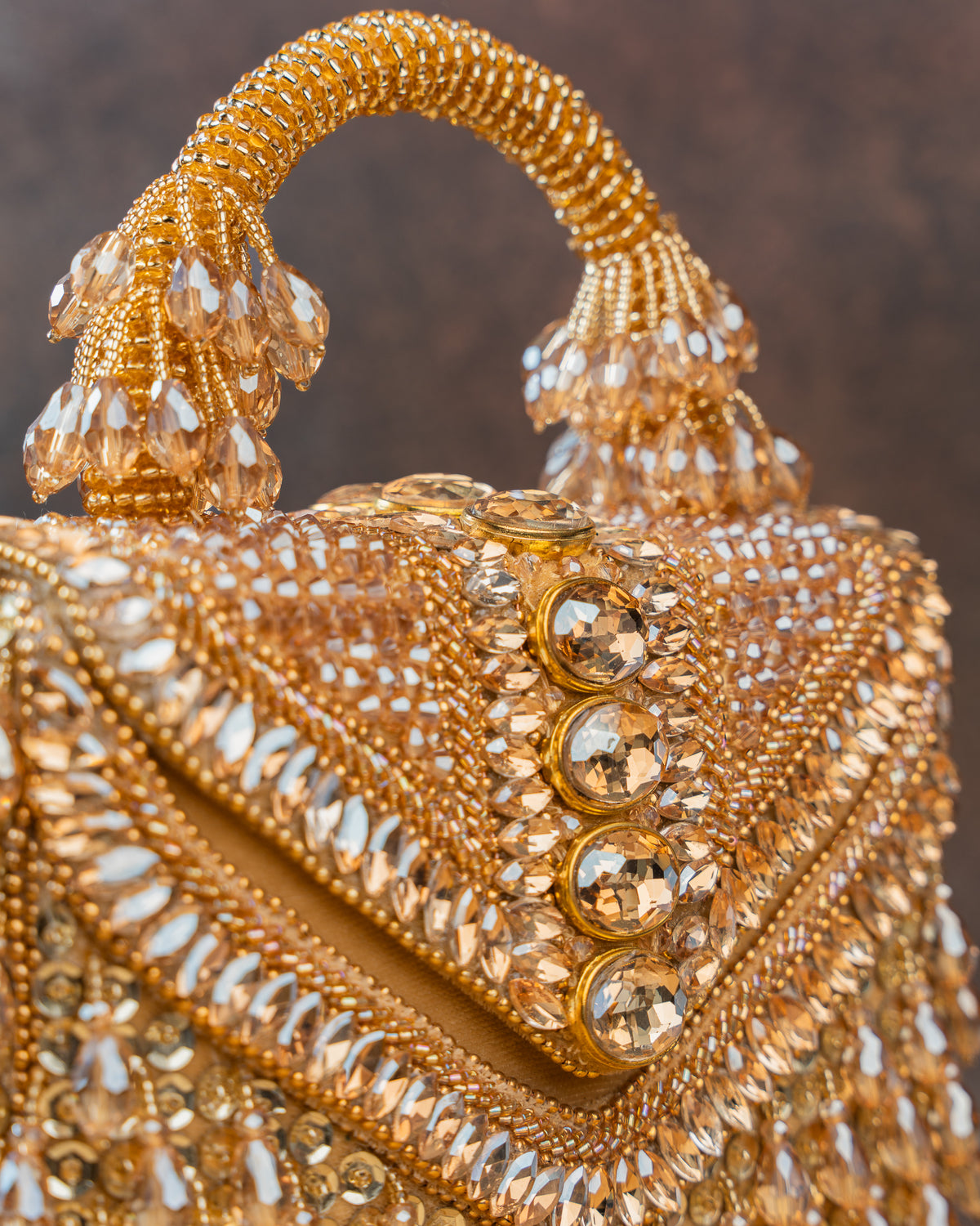 Chevron Crystal Kasse Gold