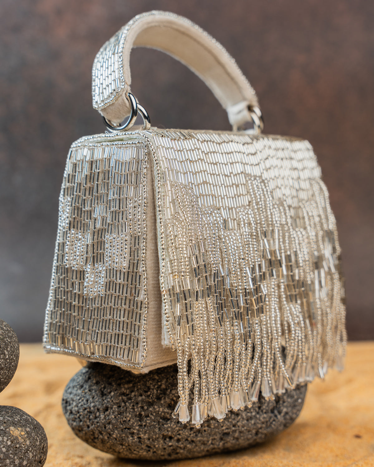 Salli En vie Mini Kasse Tassel Silver