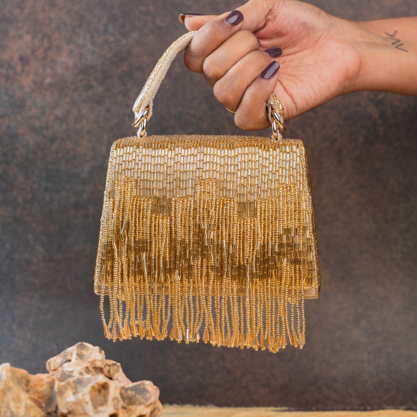 Salli En vie Mini Kasse Tassel Gold