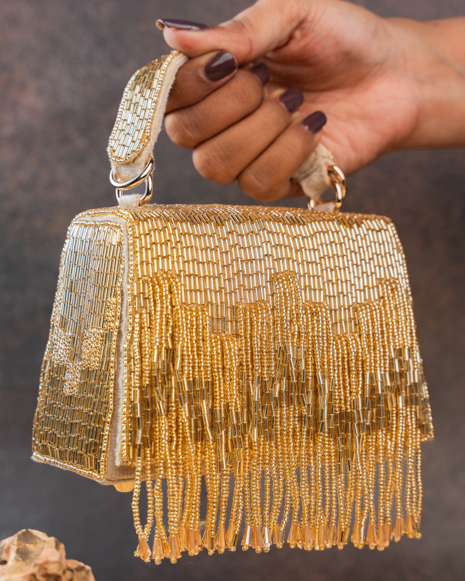 Salli En vie Mini Kasse Tassel Gold