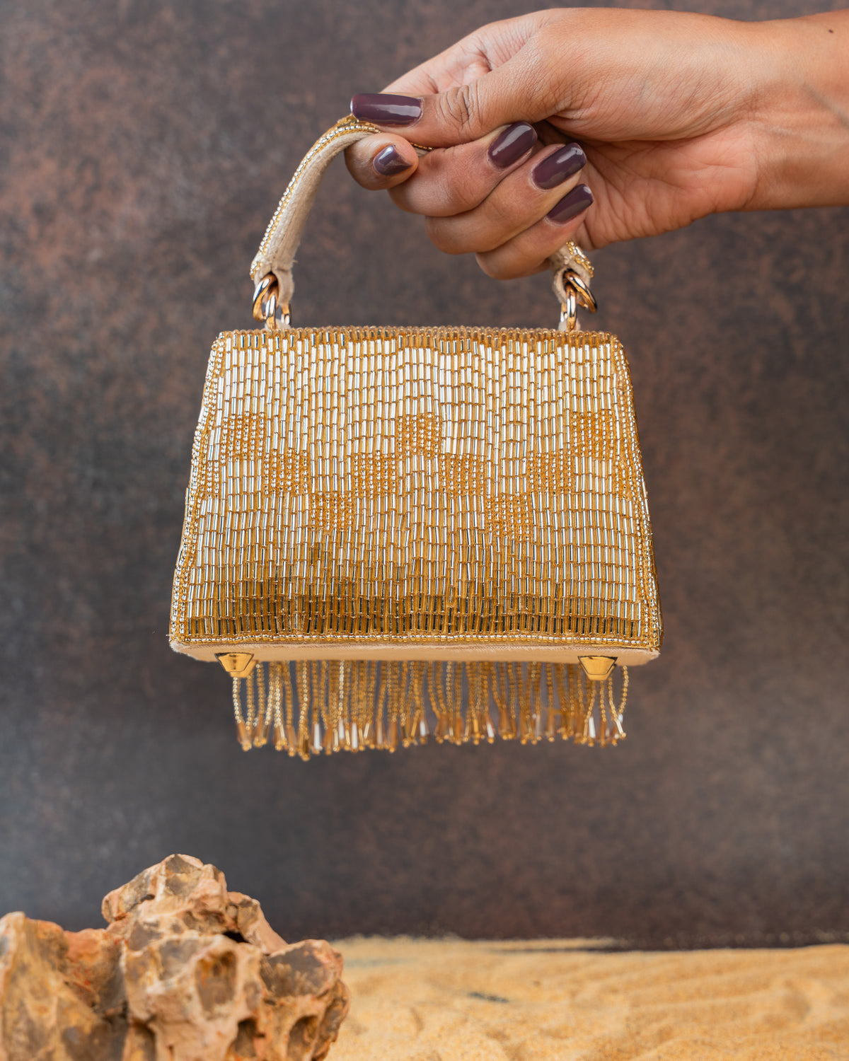 Salli En vie Mini Kasse Tassel Gold