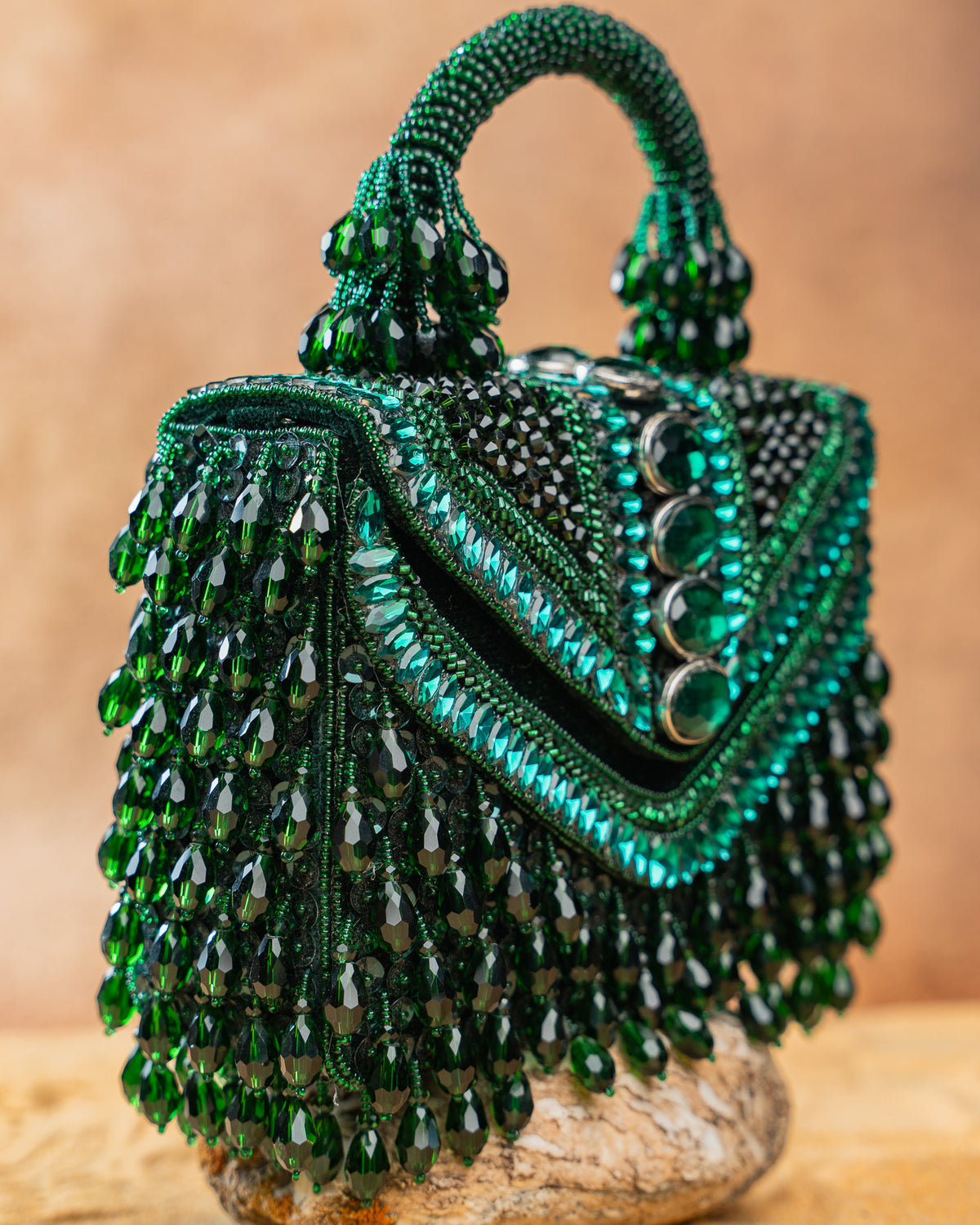 Chevron Crystal Kasse Emerald