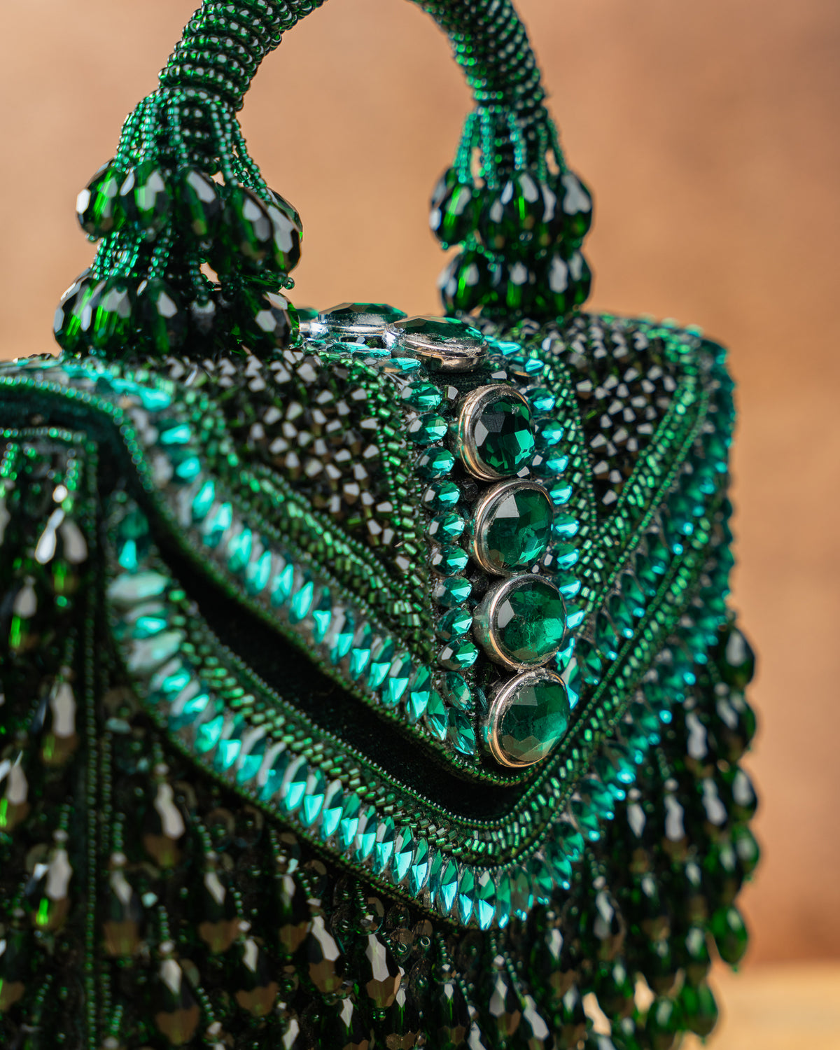 Chevron Crystal Kasse Emerald