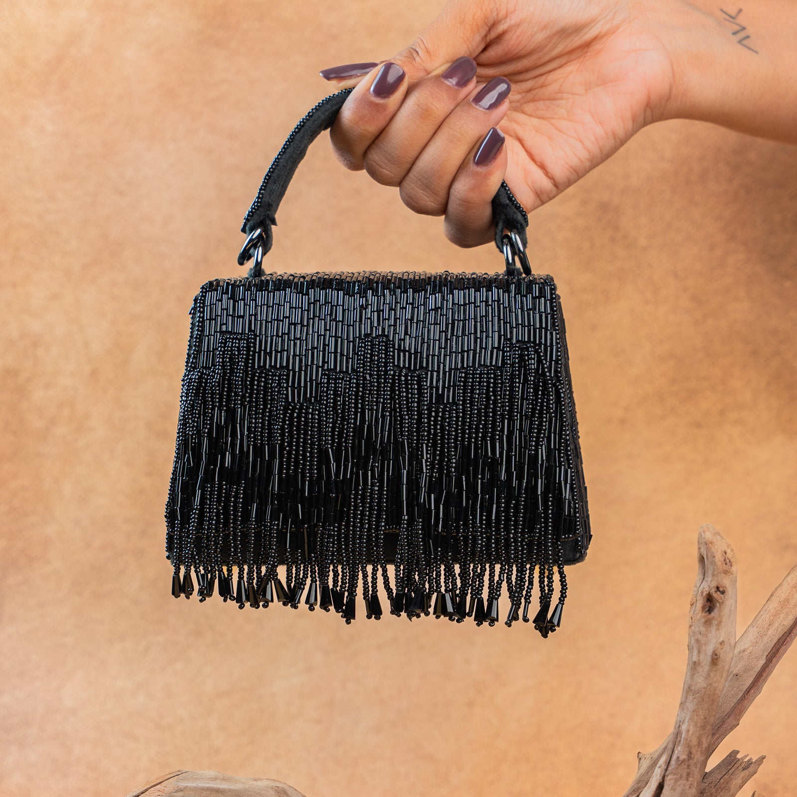 Salli En vie Mini Kasse Tassel Black