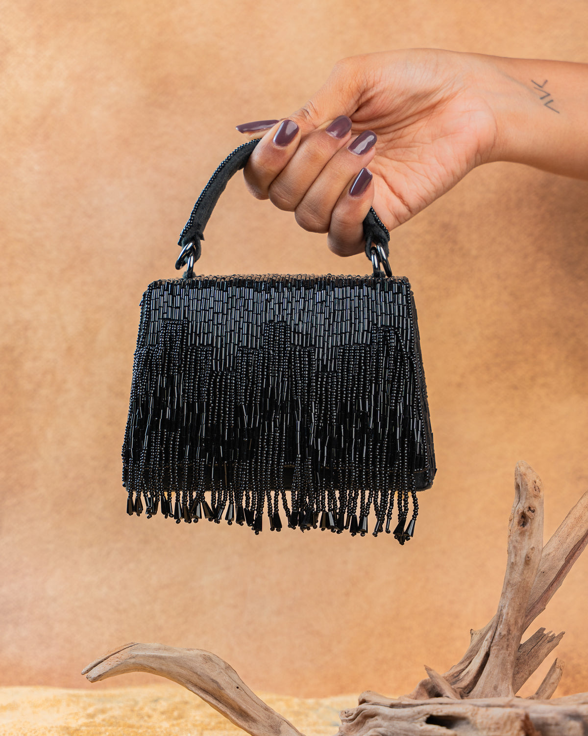Salli En vie Mini Kasse Tassel Black