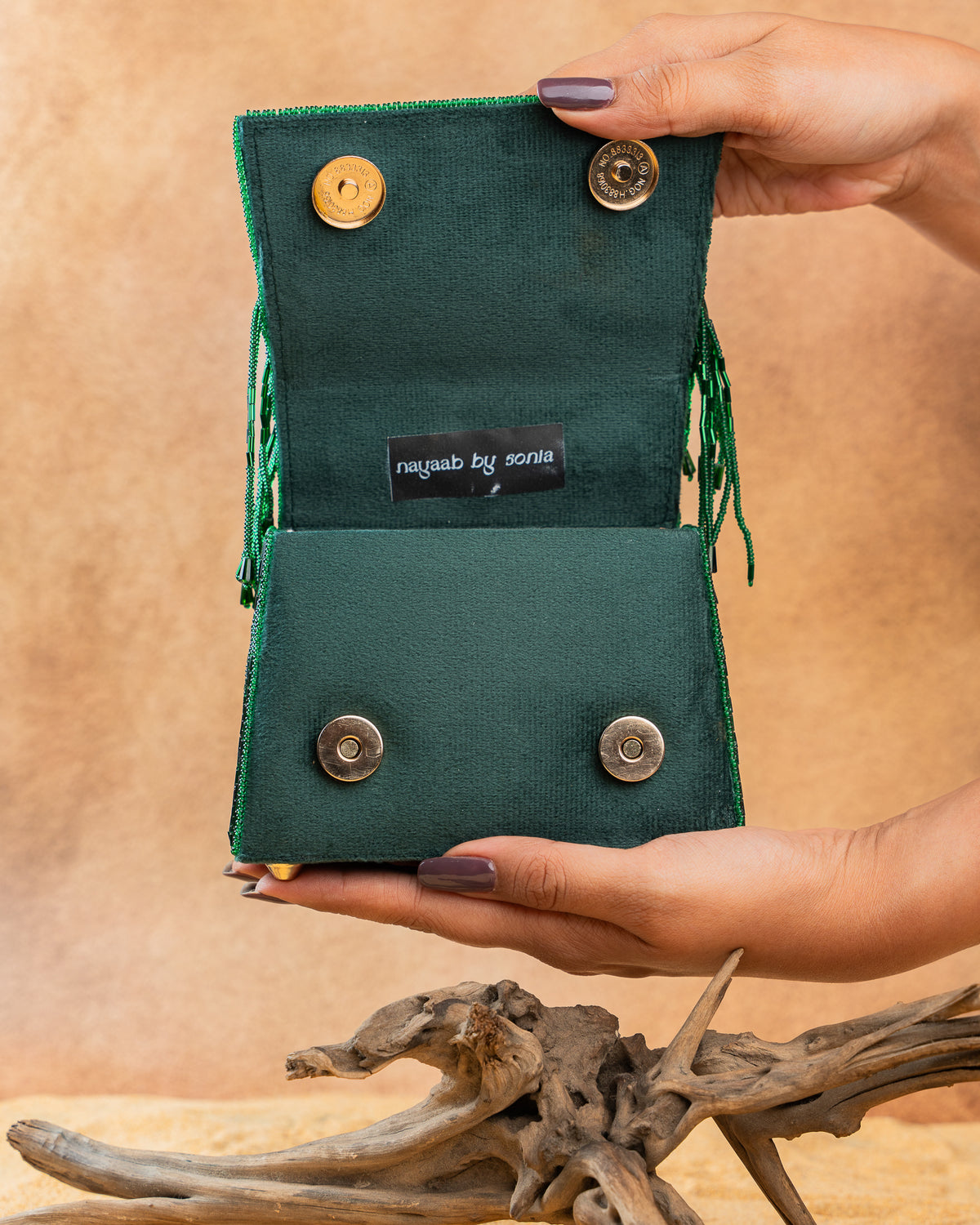 Salli En vie Mini Kasse Tassel Green