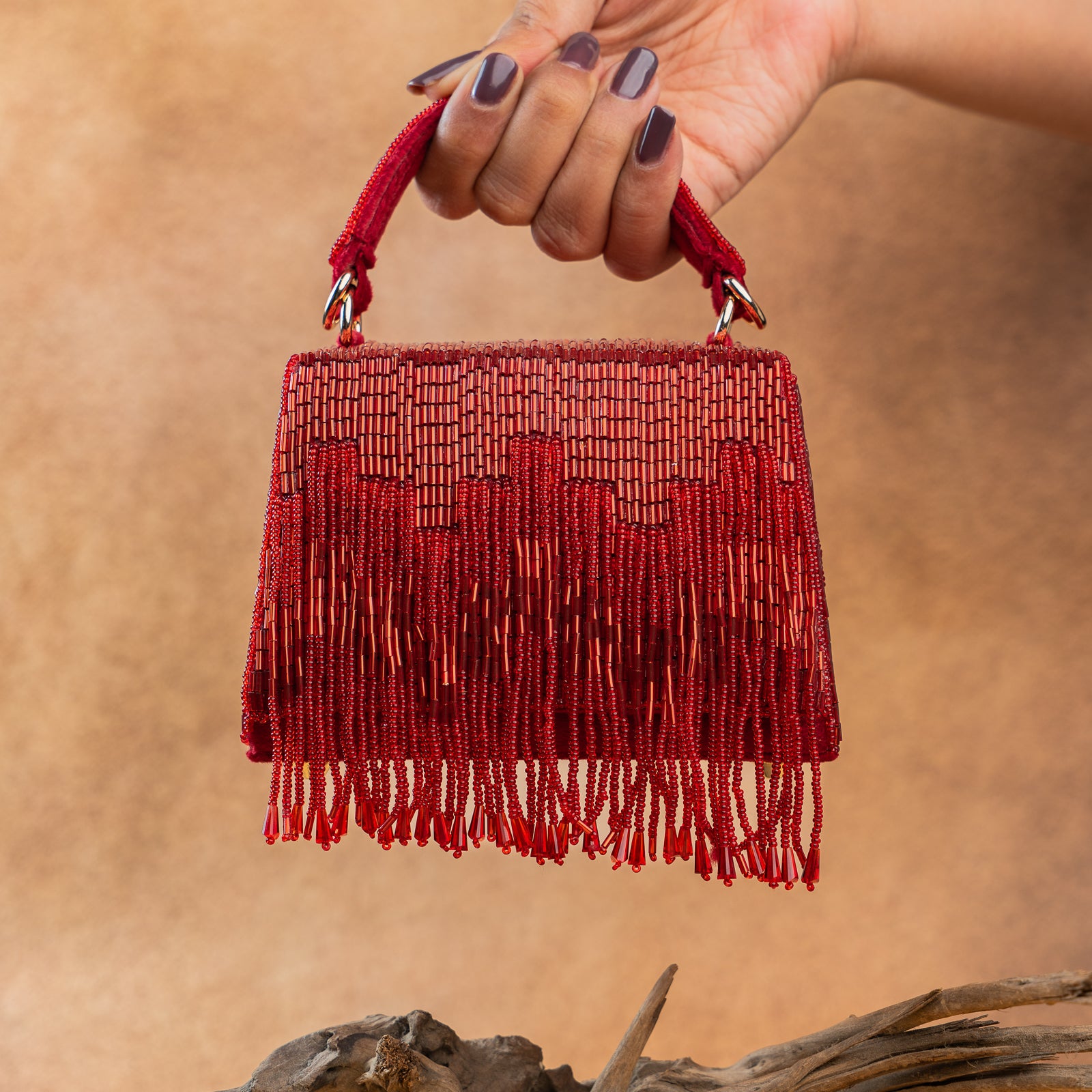 Salli En vie Mini Kasse Tassel Red