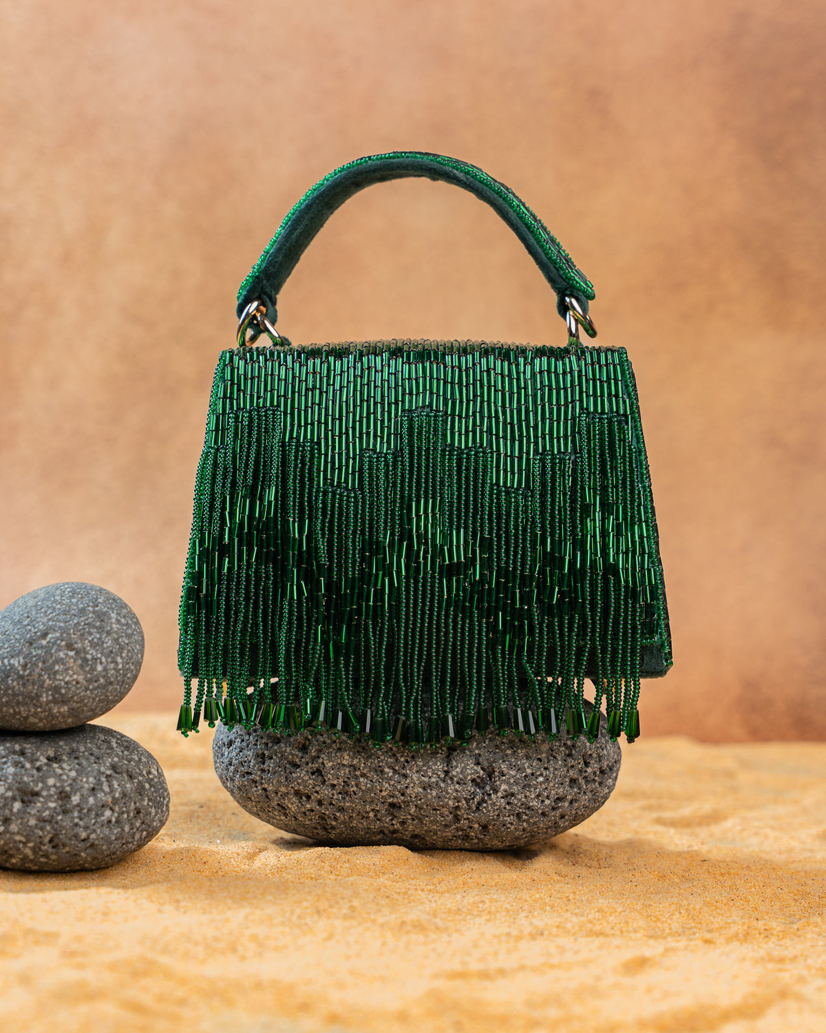 Salli En vie Mini Kasse Tassel Green