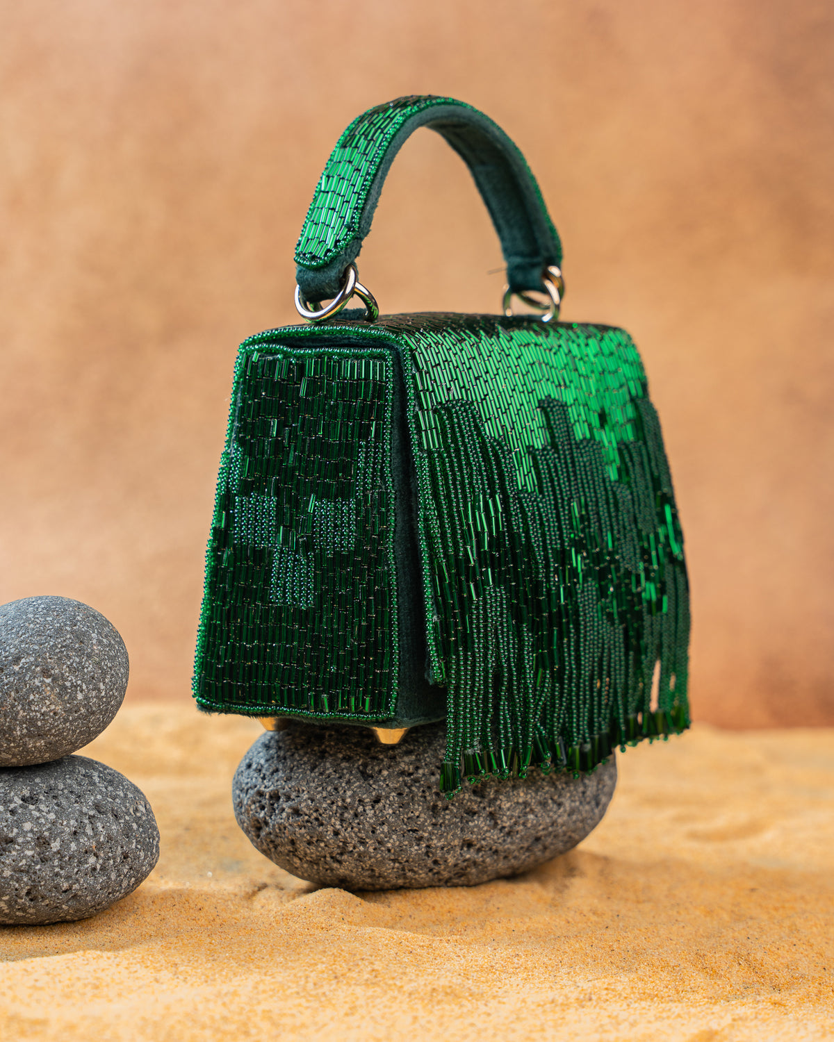 Salli En vie Mini Kasse Tassel Green