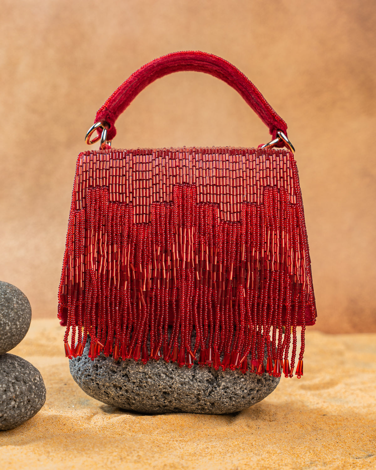 Salli En vie Mini Kasse Tassel Red