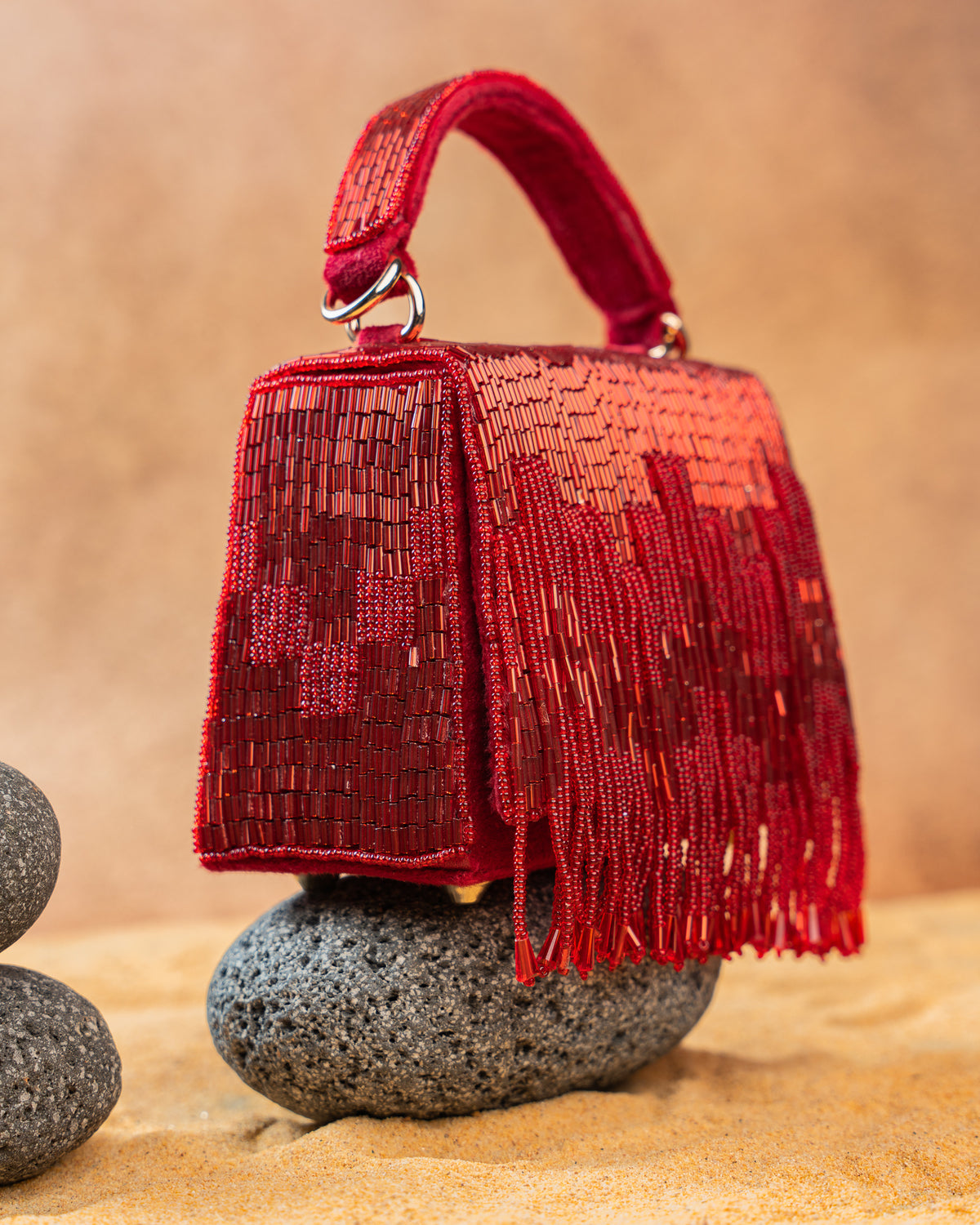 Salli En vie Mini Kasse Tassel Red
