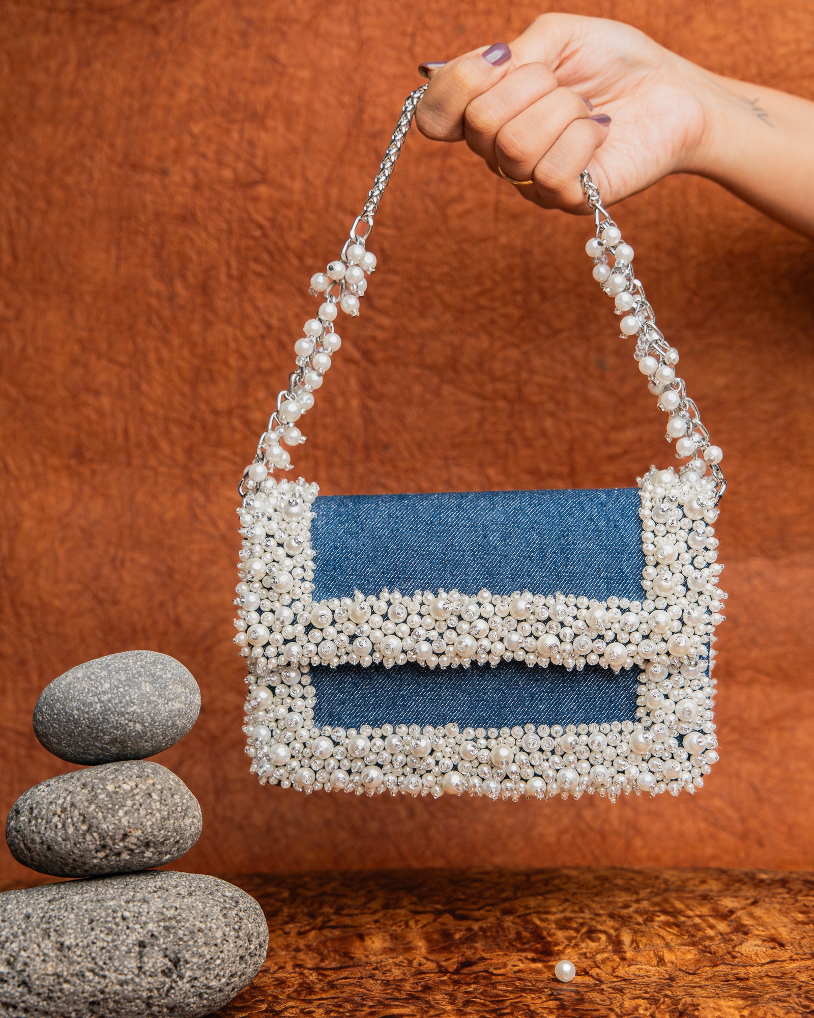 Denim Mini Slate Perla