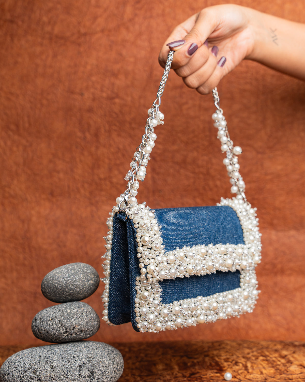 Denim Mini Slate Perla