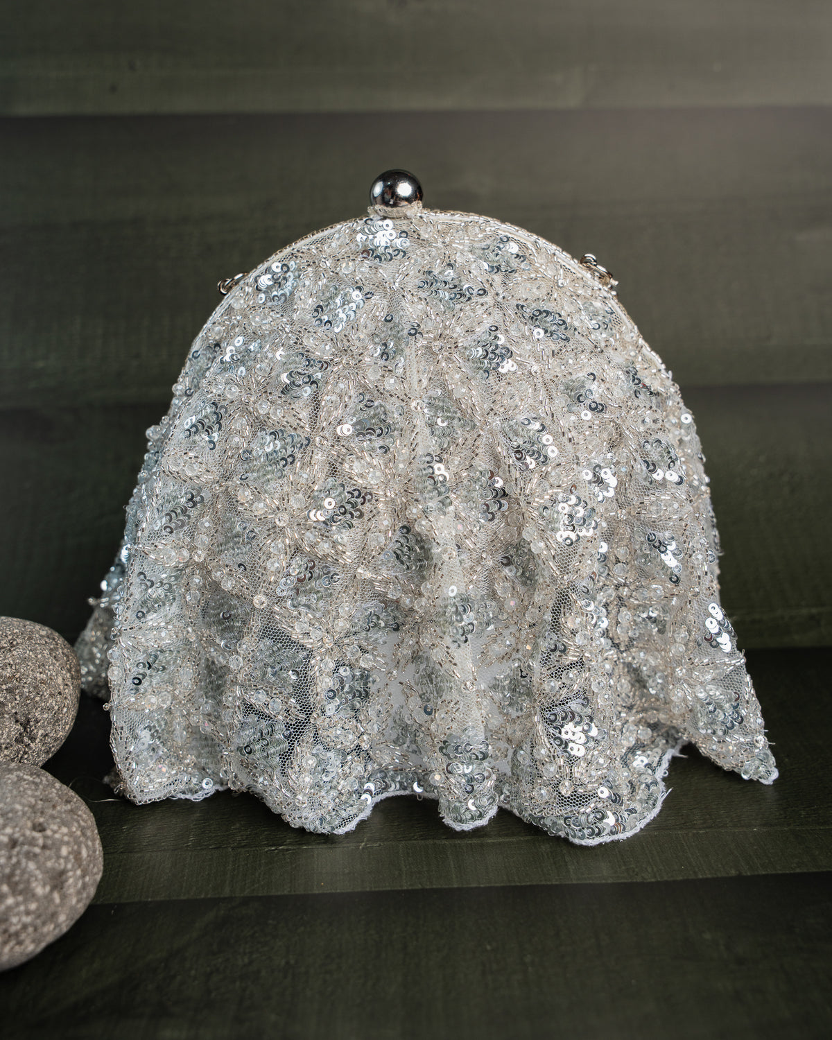 Drape Diva Batua Silver