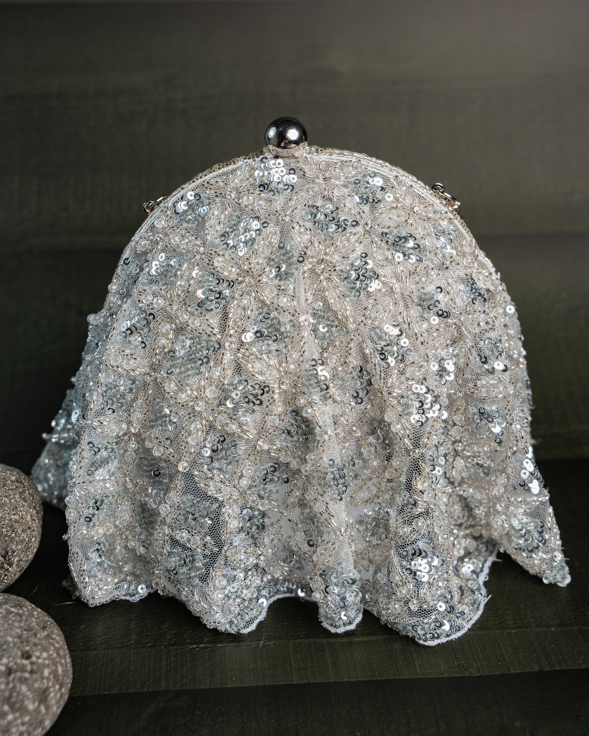 Drape Diva Batua Silver