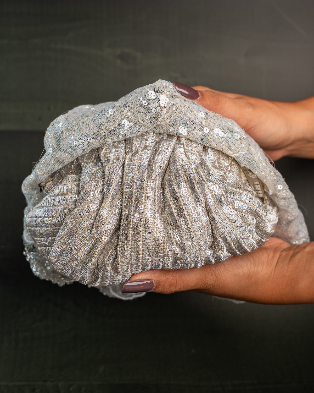 Drape Diva Batua Silver