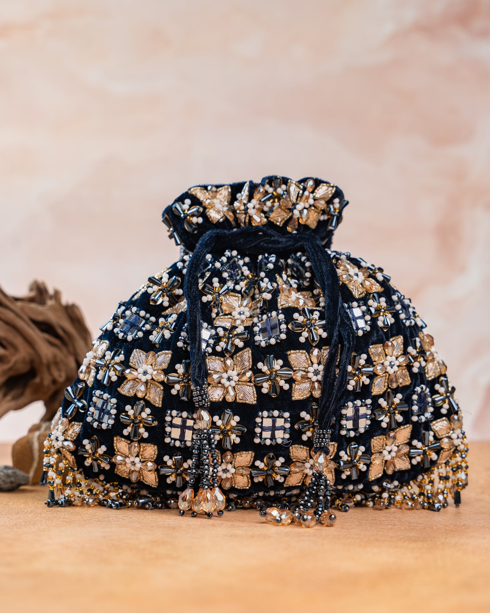 Floral Trellis Navy