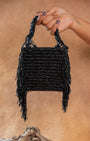 Weave Fringe Kasse Noir