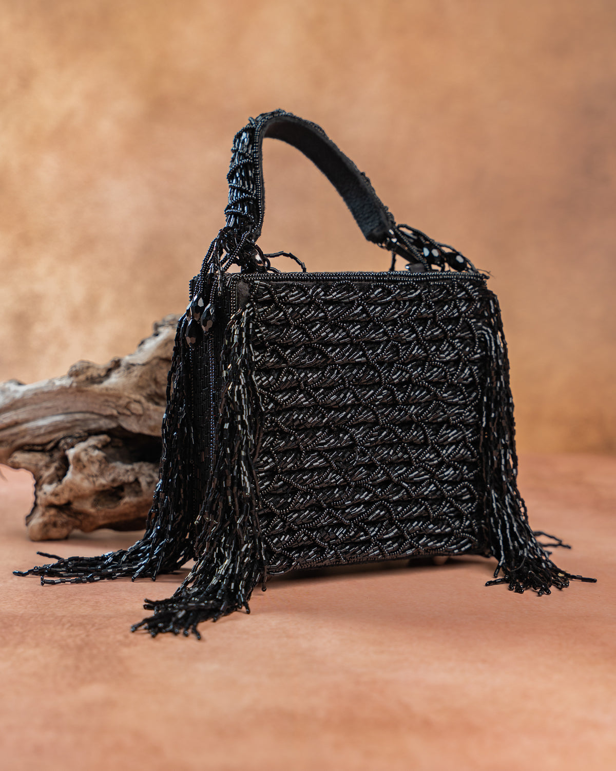 Weave Fringe Kasse Noir