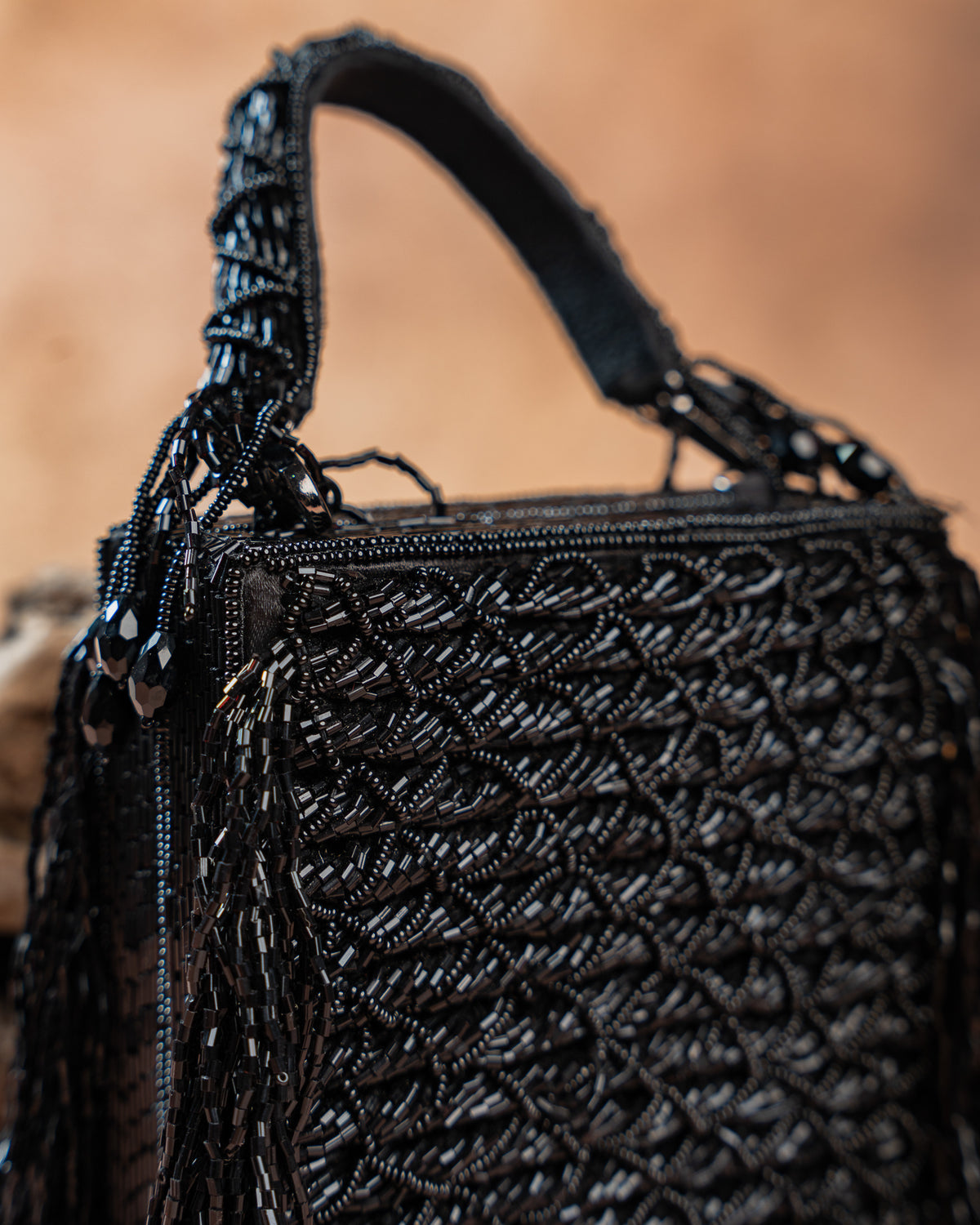 Weave Fringe Kasse Noir