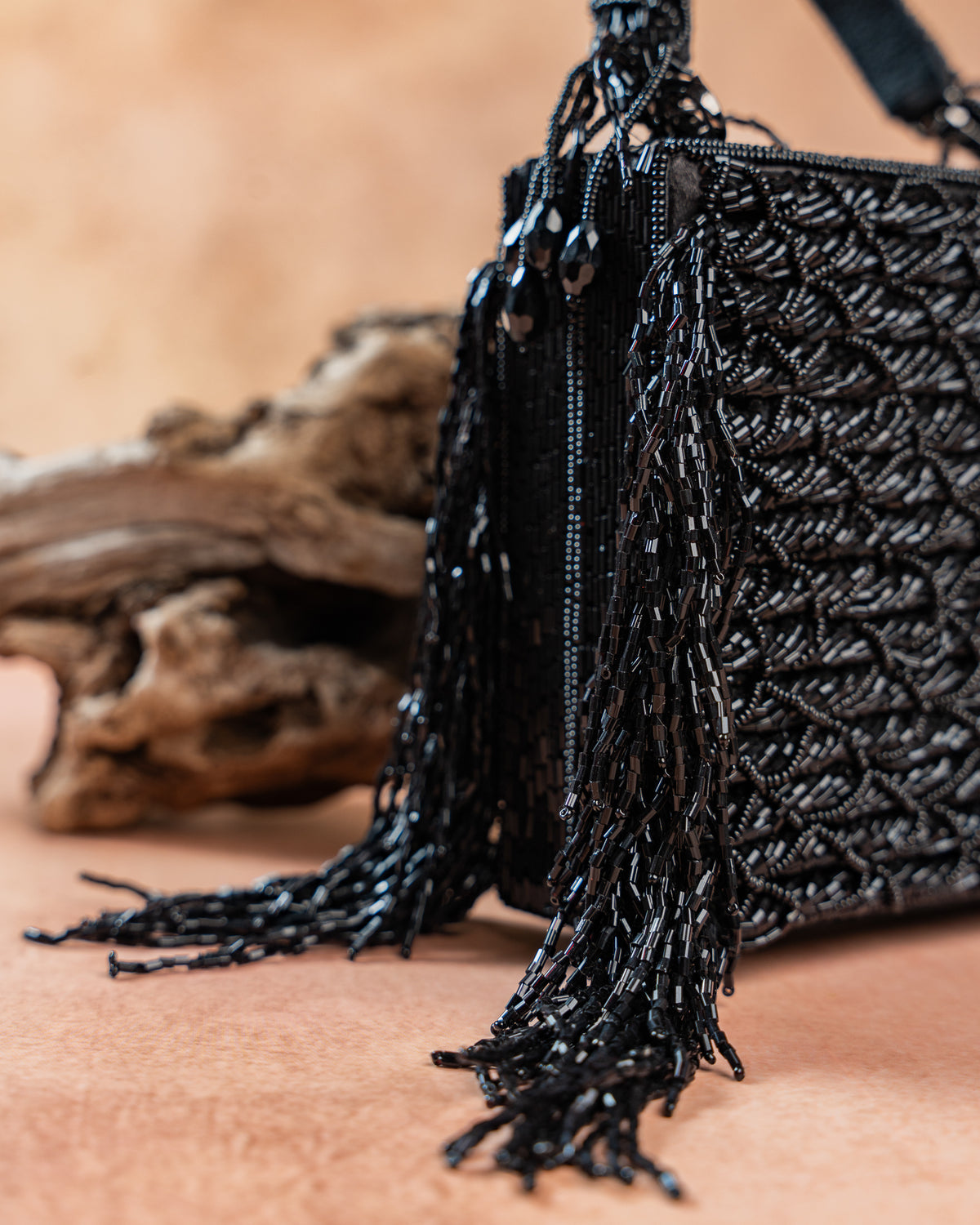 Weave Fringe Kasse Noir
