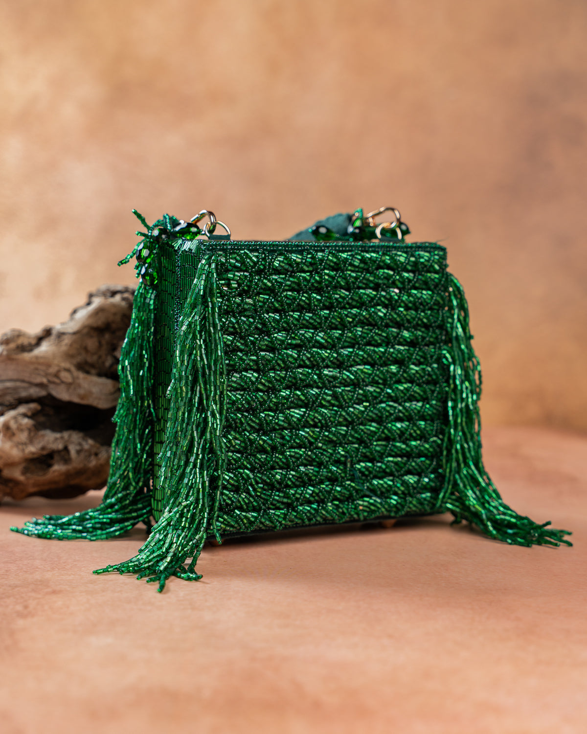 Weave Fringe Kasse Emerald