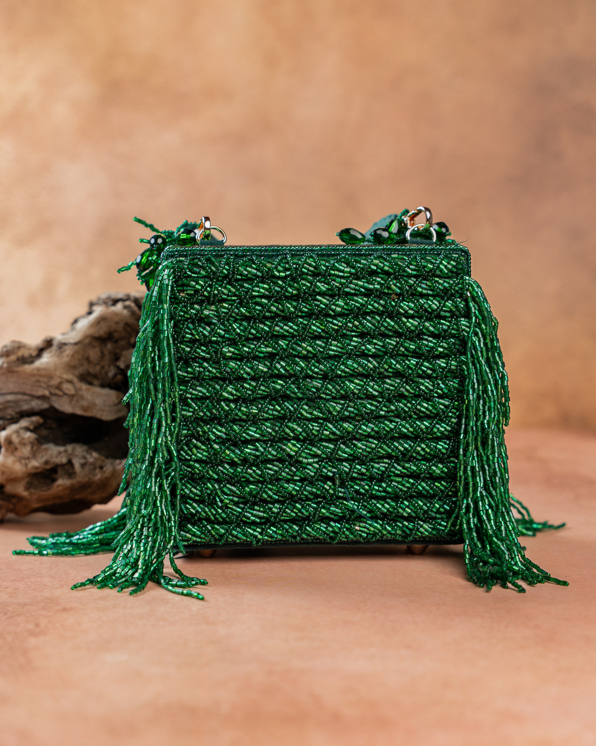 Weave Fringe Kasse Emerald