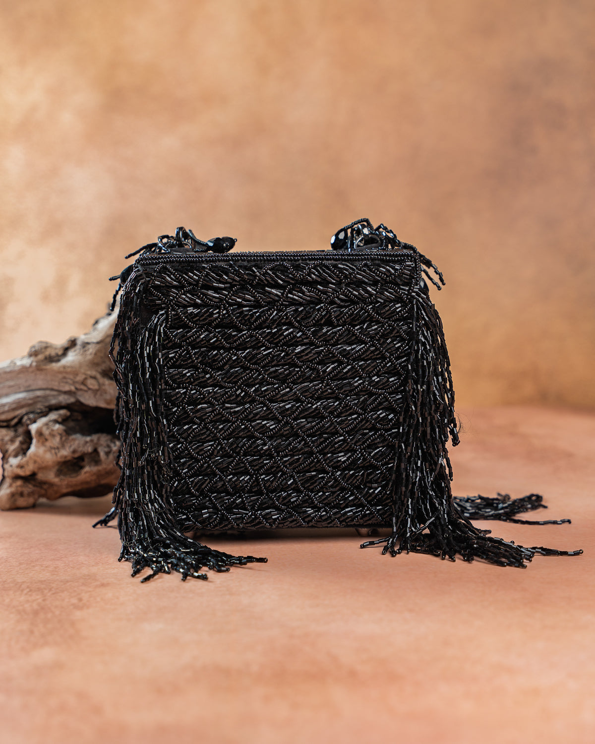 Weave Fringe Kasse Noir