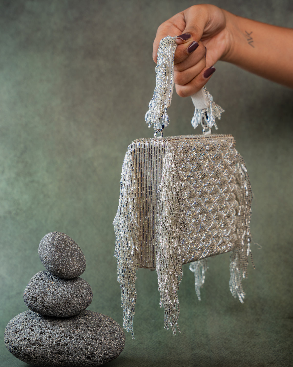 Weave Fringe Kasse Silver