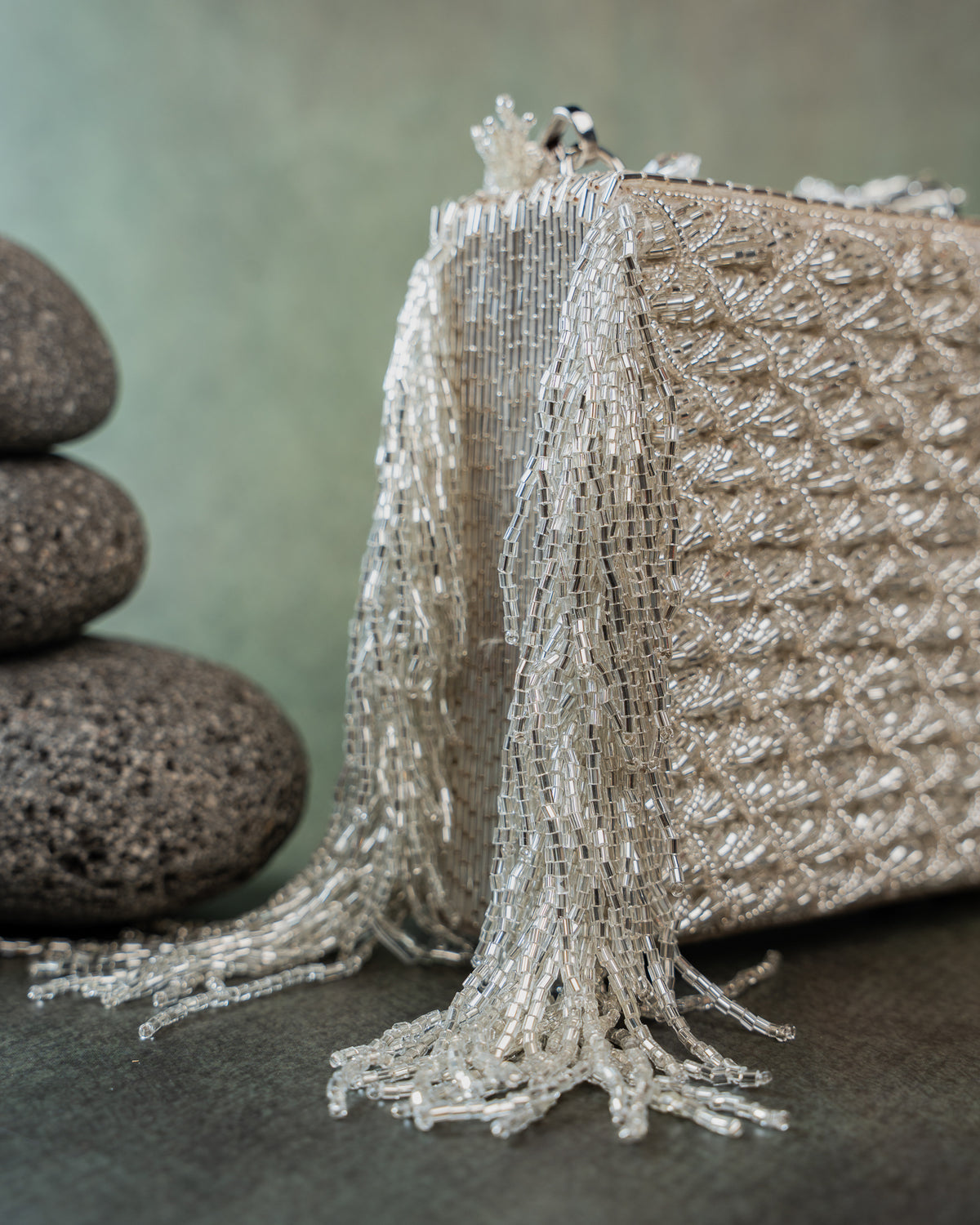 Weave Fringe Kasse Silver