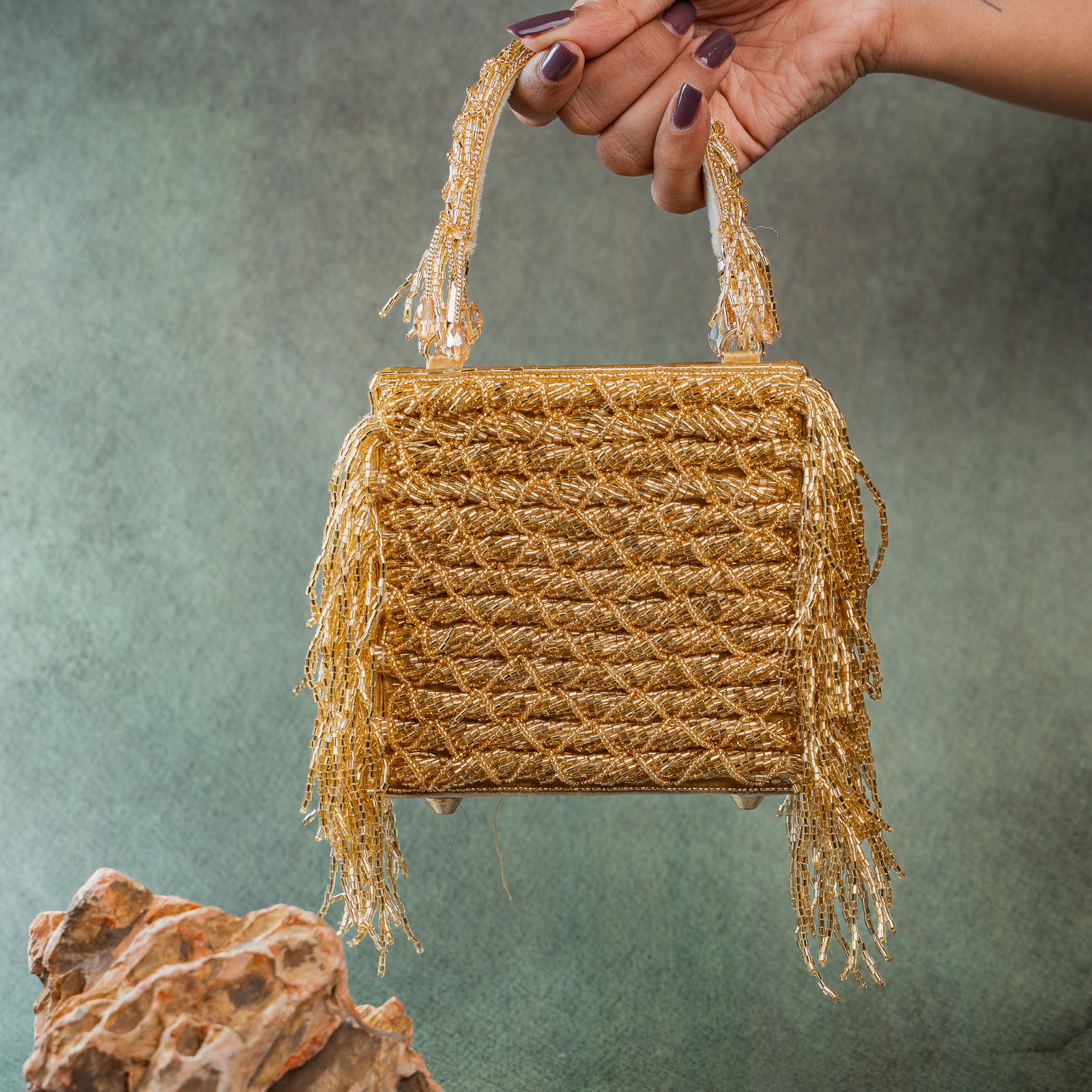 Weave Fringe Kasse Gold