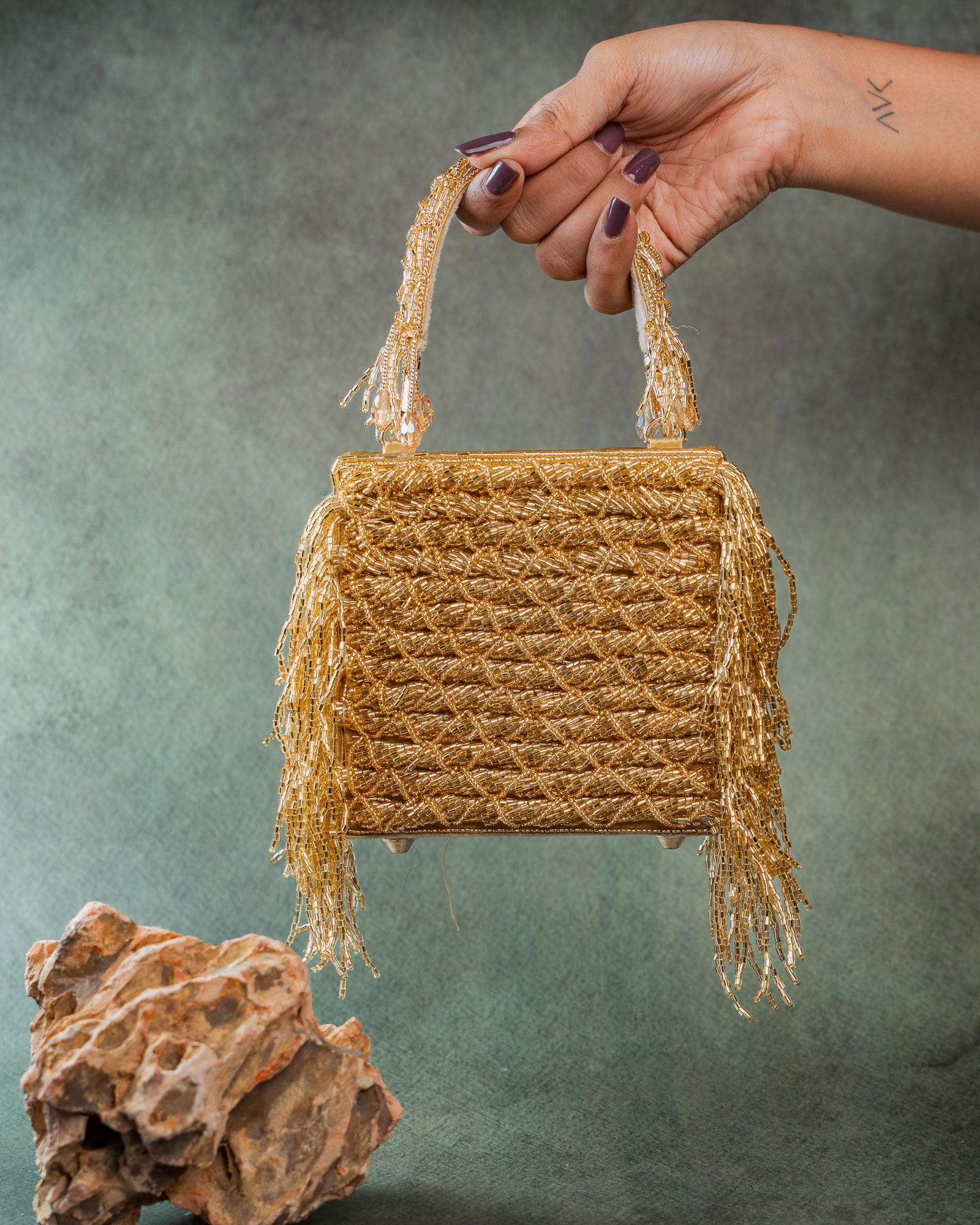 Weave Fringe Kasse Gold