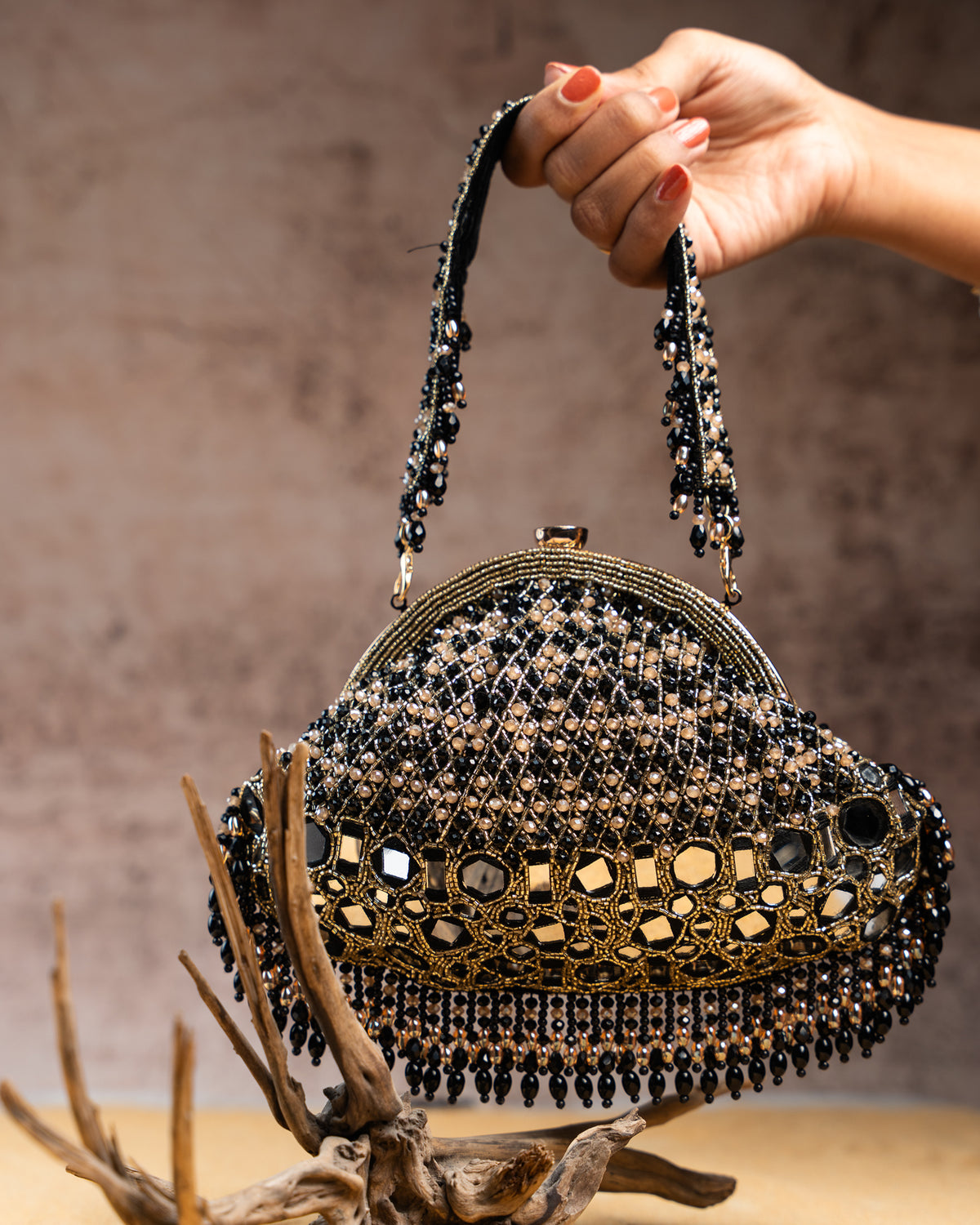 Aynali Clutch Black