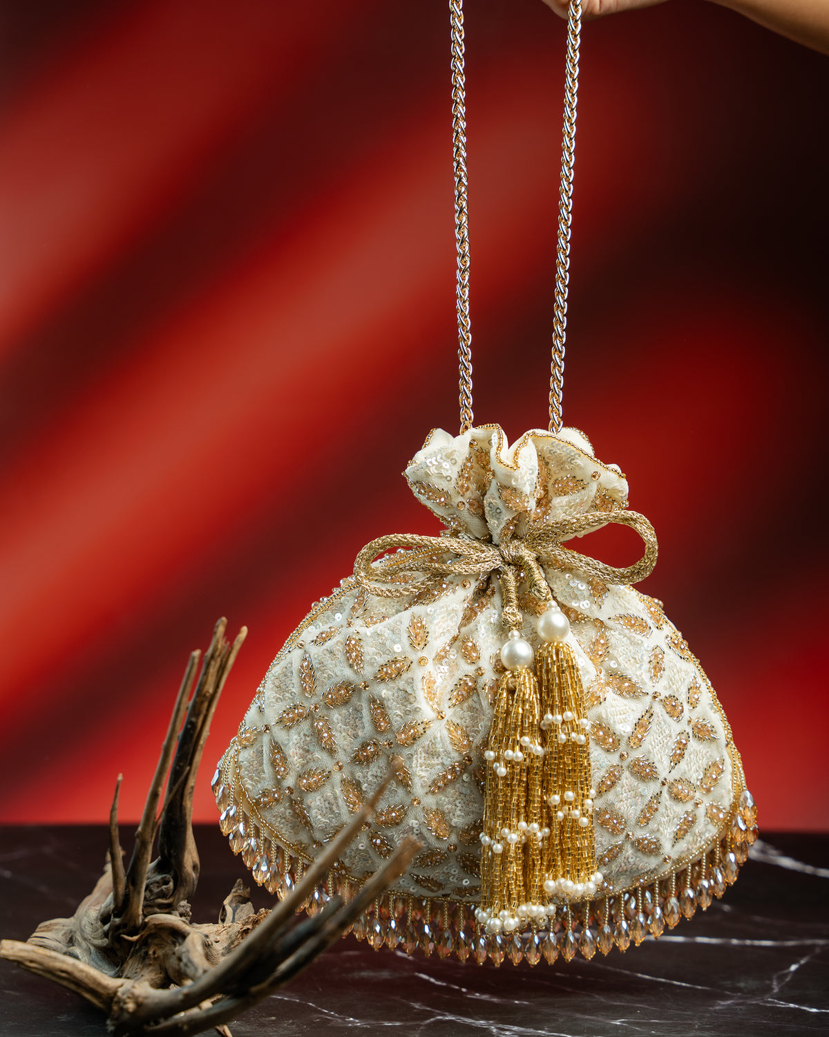 Leafy Lattice Ivory