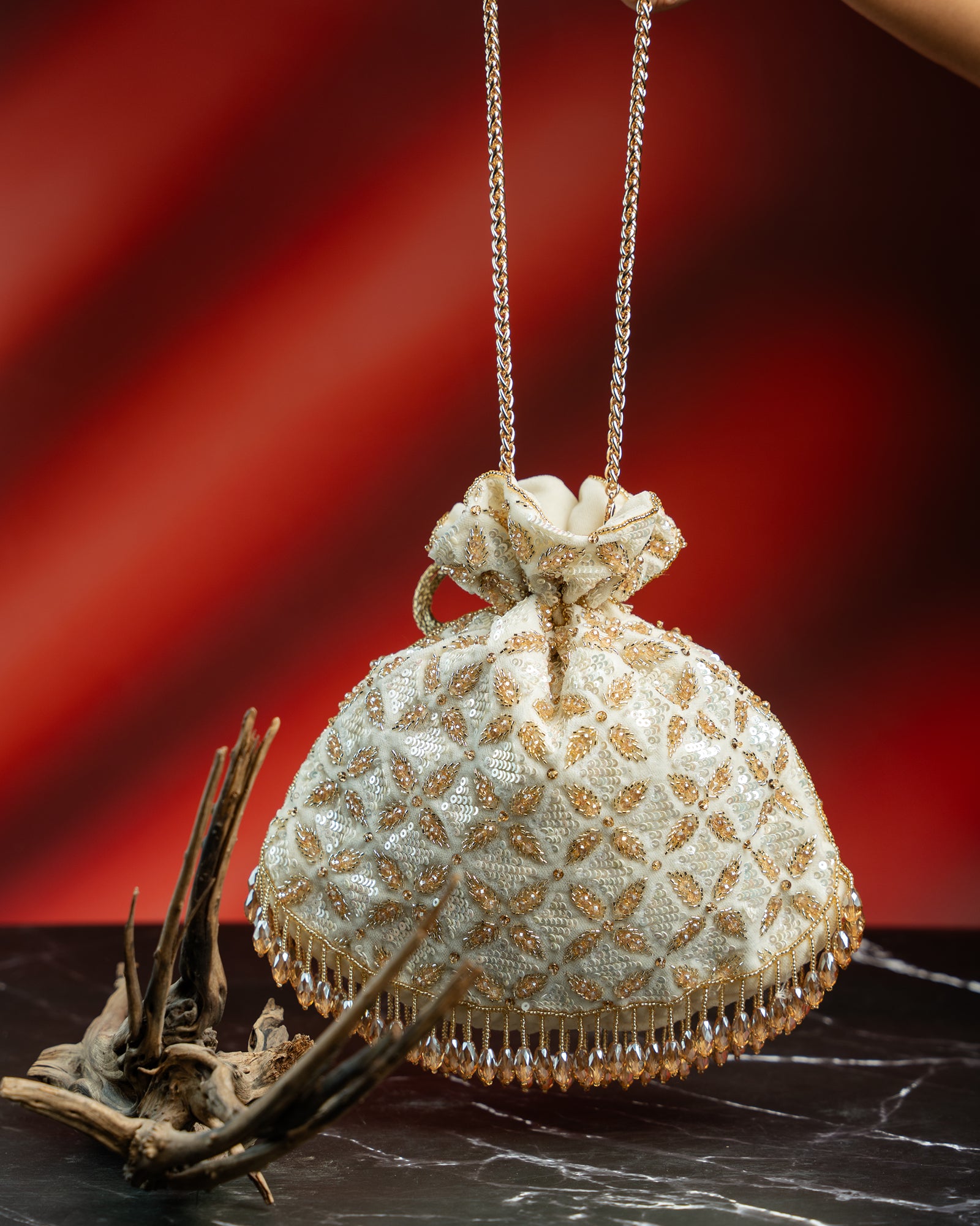 Leafy Lattice Ivory
