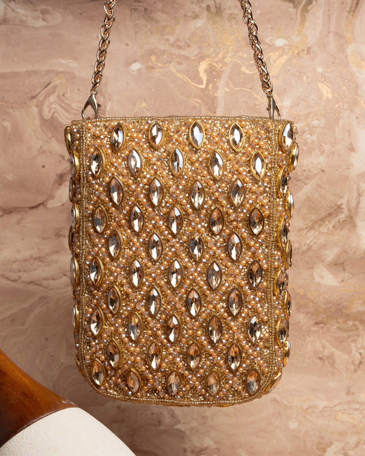Water Crystal Trendy Armour Gold